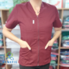 Bluza in V cu fermoar Lotus 1, Visiniu