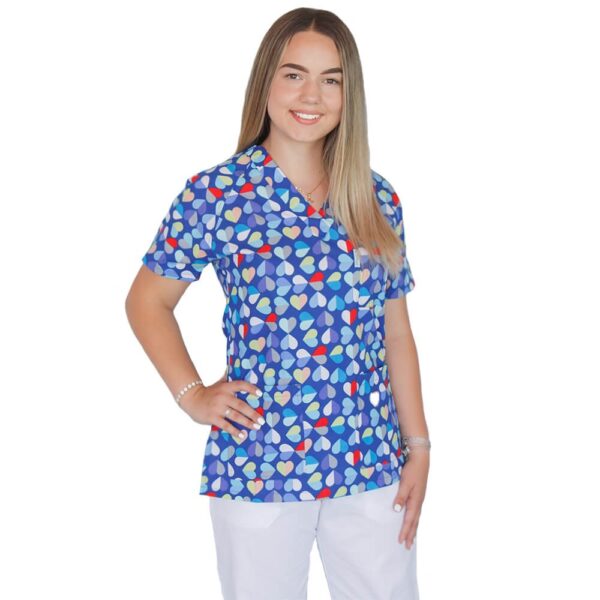 bluza-medicala-imprimata-lotus-1-multi-heart