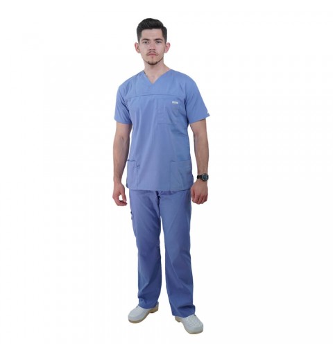 Costum medical Lotus 1, Basic 1, albastru ciel