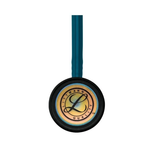 Stetoscop 3M™ Littmann® Classic III, Turcoaz inchis, capsula curcubeu (Caribbean Blue/Rainbow)